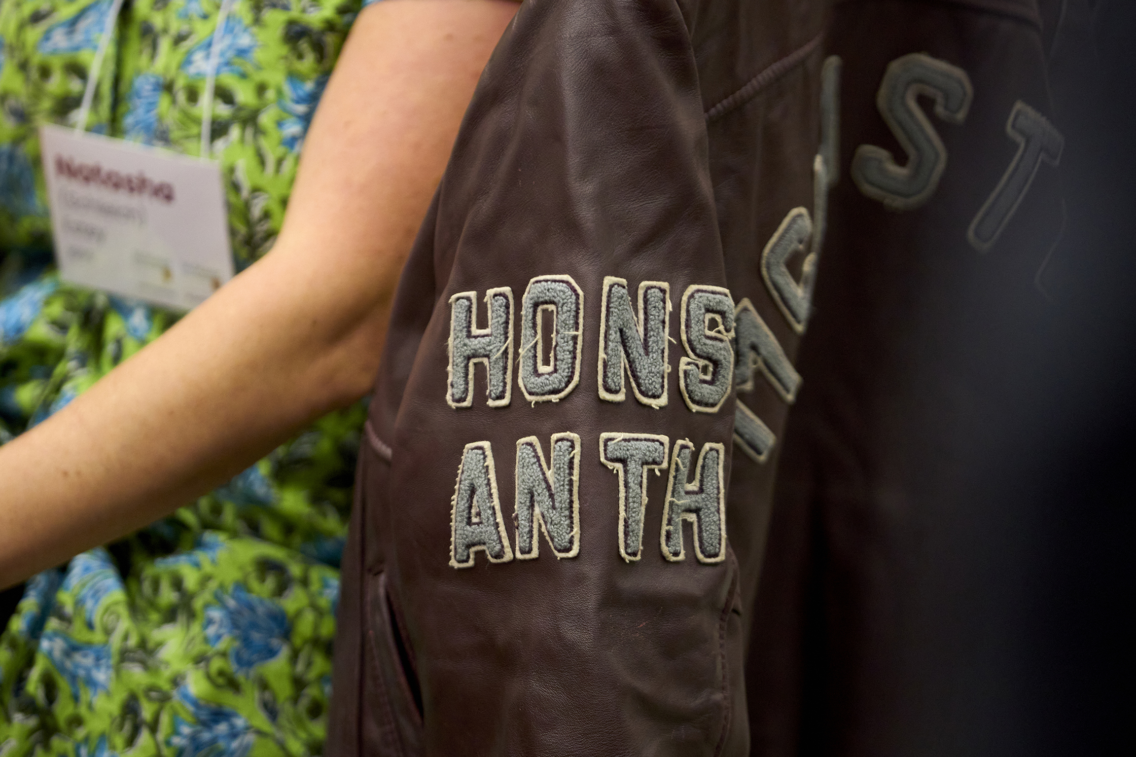 Person wearing an honours Anthropology jacket